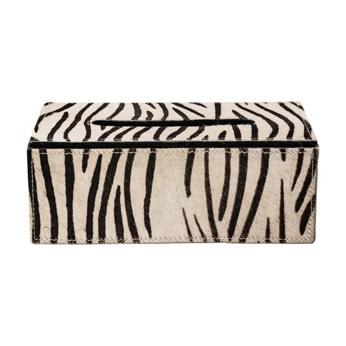 tissue box cow zebra 25x14x9cm (bos taurus taurus)