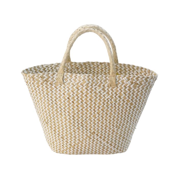 seagrass handbag white/natural 30cm