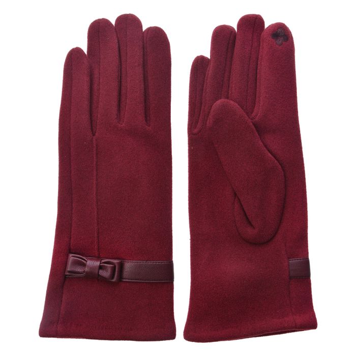 Gloves 8x24 cm red - set