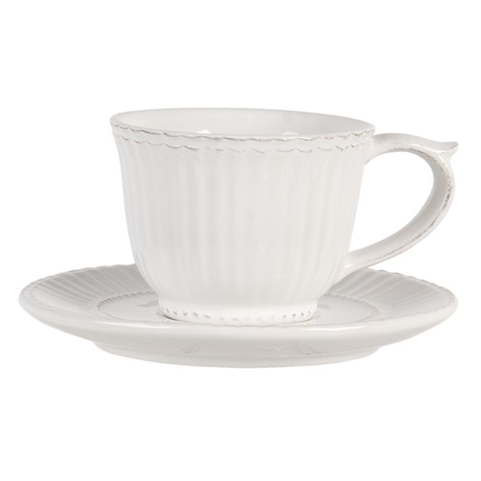 Cup and saucer 12x9x7 cm / Ø 15x2 cm / 150 ml - pcs