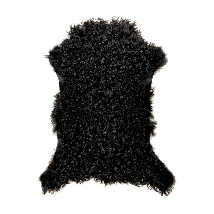 fur lamb spanish curly 60-70cm black (ovis aries)