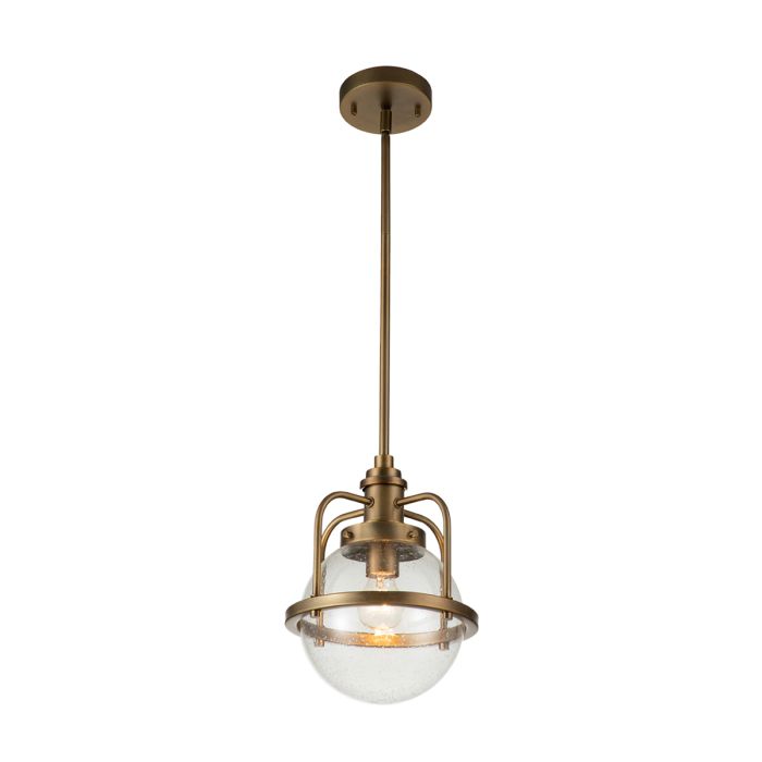 Triocent 1 Light Pendant/ Semi-Flush - Brass