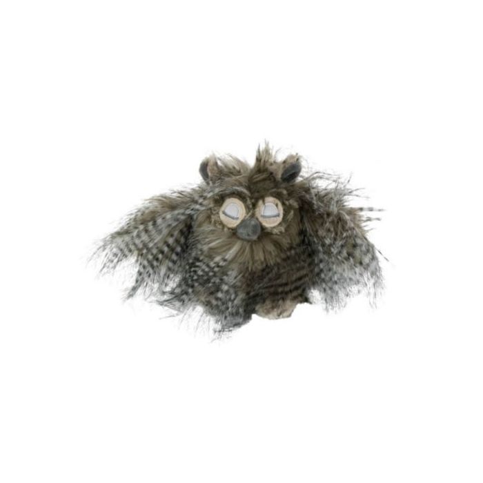 cuddly toy long hair owl 18cm