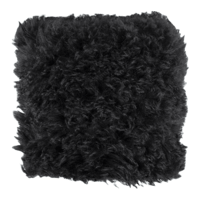 cushion sheep wool black 40x40cm (ovis aries)