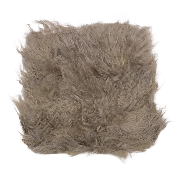 Seat pad sheep curly hair beige 40x40cm (ovis aries)