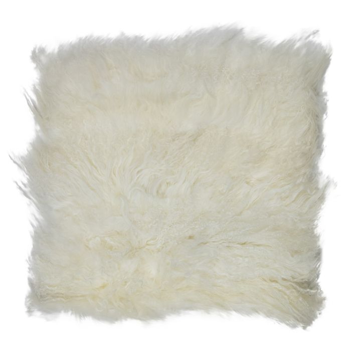 Seat pad sheep curly hair white 40x40cm