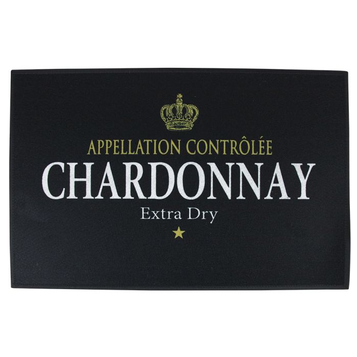 doormat wine chardonnay black 75x50cm