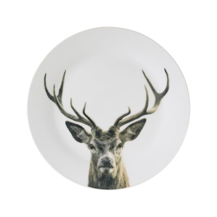 plate red deer 27cm