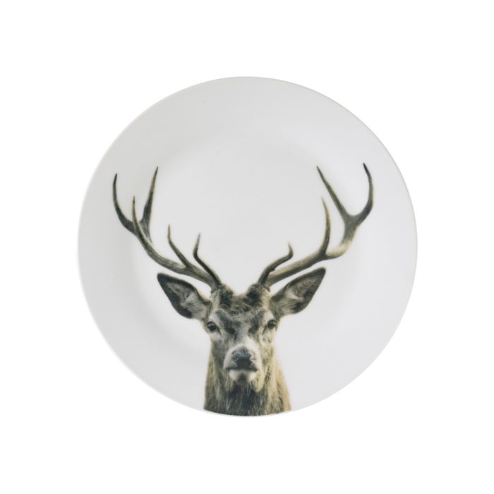 plate red deer 19cm