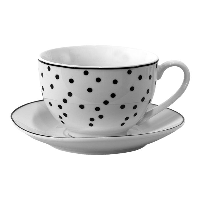 Cup and saucer 12x9x6 cm / Ø 14x2 cm / 238 ml - pcs