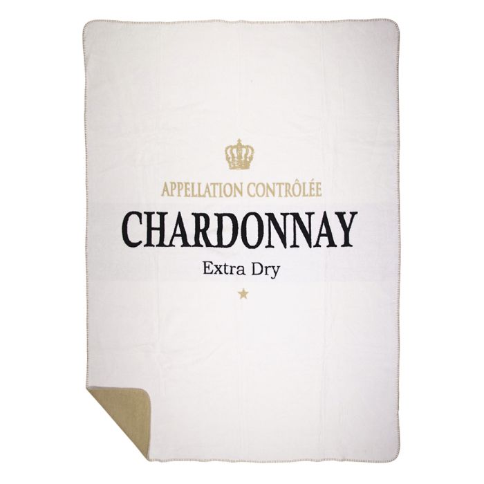 plaid wine chardonnay white 150x200cm