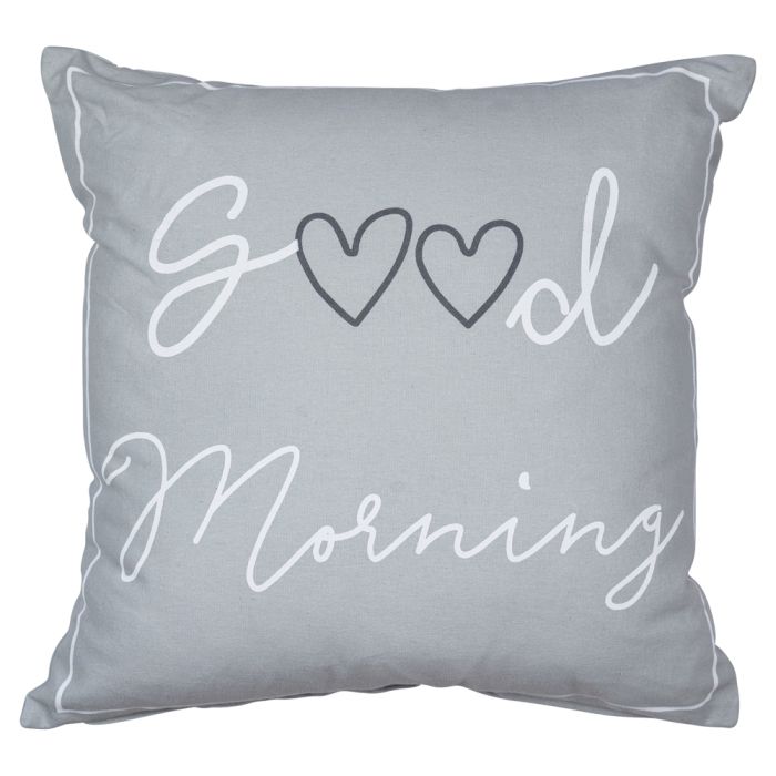 heart cushion good morning 45x45cm