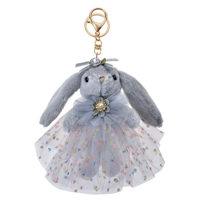 Key chain rabbit grey - pcs