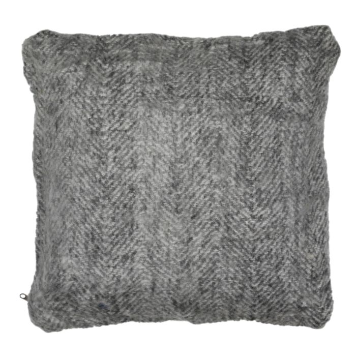 cushion wool look fray zig zag 45x45cm