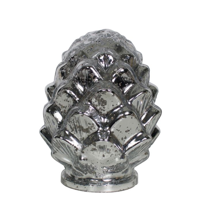 led pinecone silver small 17cm