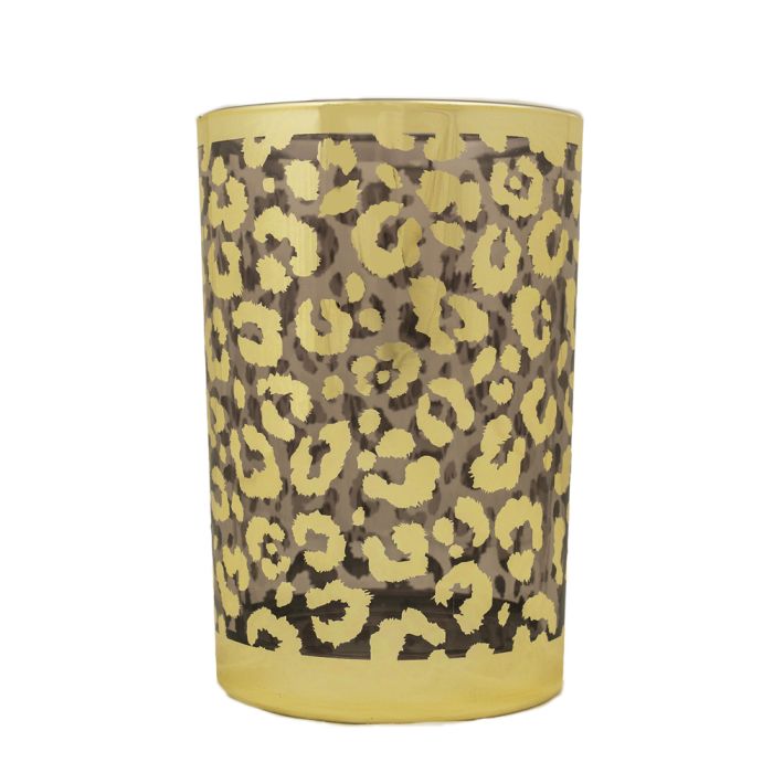 wind light glass leopard print gold large 18cm