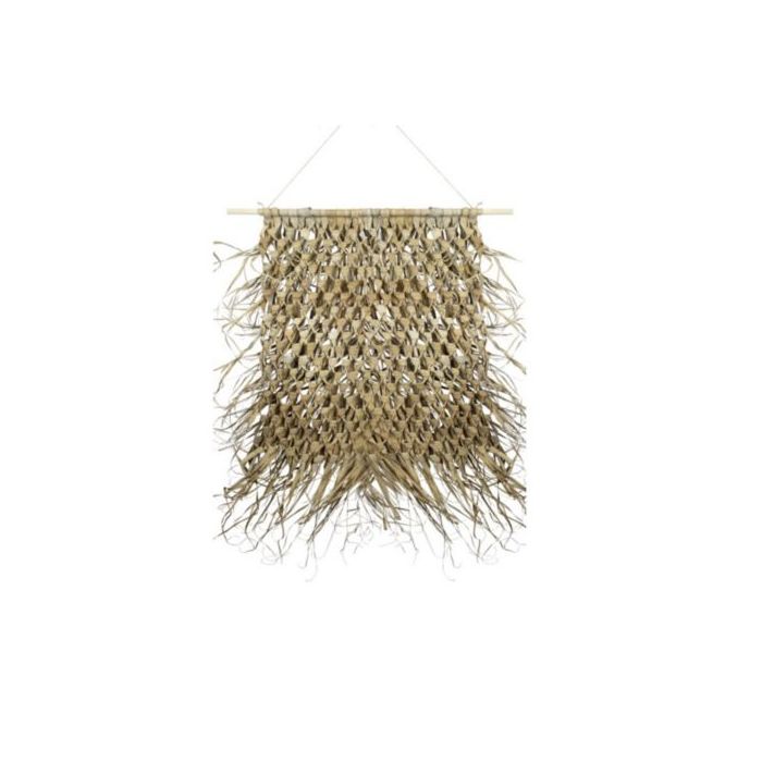 wall tapestry braided palm leaf on stick 80cm