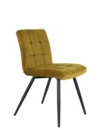 OPT6740560 - Dining chair 50,5x44,5x82 cm OLIVE velvet ocher-black