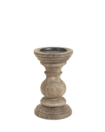 OPT6016183 - Candle holder Ø12x20 cm PESCARA wood weather barn