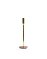 OPT6033789 - Candle holder Ø10x35 cm DROYES marble pink-gold